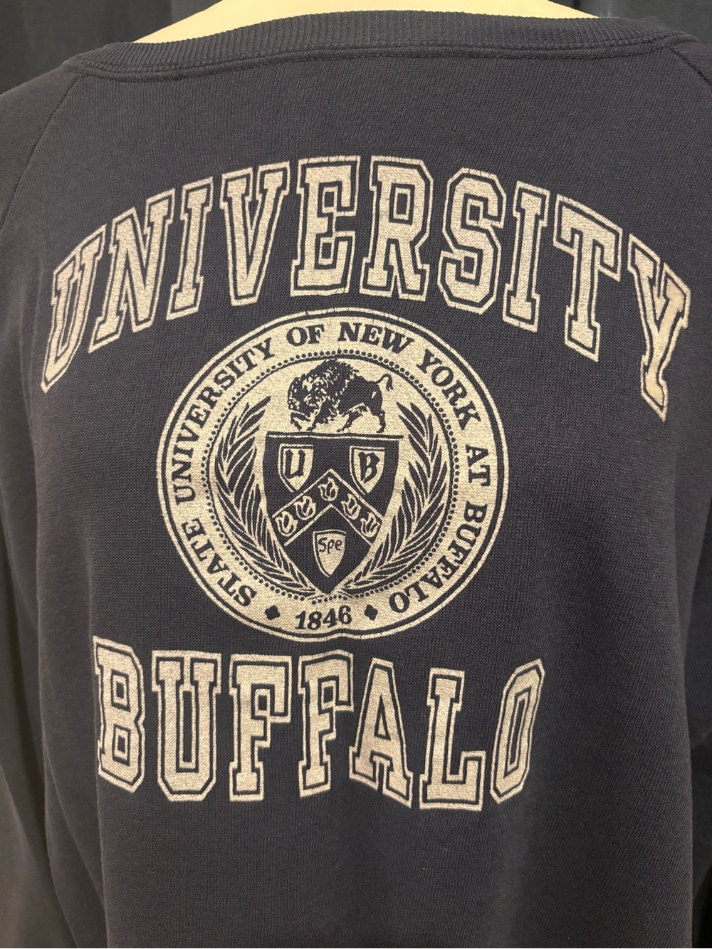 Vintage University at Buffalo Navy Crewneck Sweatshirt - Picture 2 of 4